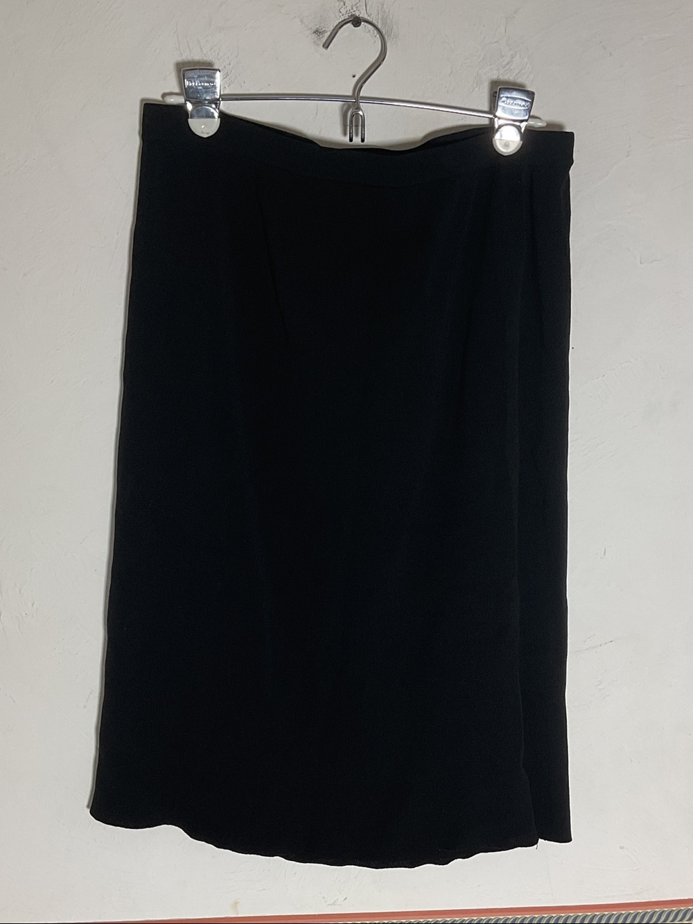 Vintage MTWT 9-5 Ribbed Knit Midi Skirt Size L Black